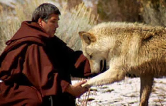 LOVE CAME DOWN AT CHRISTMASTIME. dAY 19.  sT FRANCIS AND THE WOLF