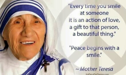 SEASON OF CREATION.   ST MOTHER TERESA AND PEACE IN THE HOME