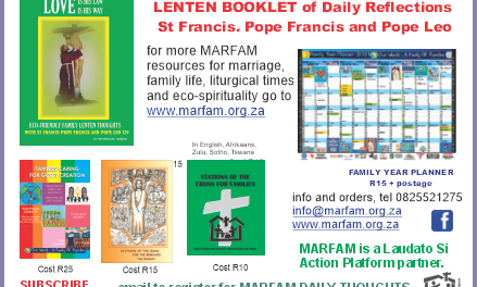 LENT AND FAMILY CELEBRATIONS YEAR OF ST FRANCIS.