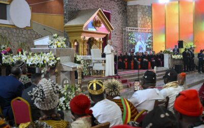 EASTERTIME YEAR OF ST FRANCIS.  GOD AND FAMILY WITH POPE LEO IN CAMEROON