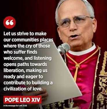 THOUGHT FOR THE DAY. BUILDING THE CIVILISATION OF LOVE