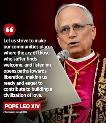 THOUGHT FOR THE DAY. BUILDING THE CIVILISATION OF LOVE